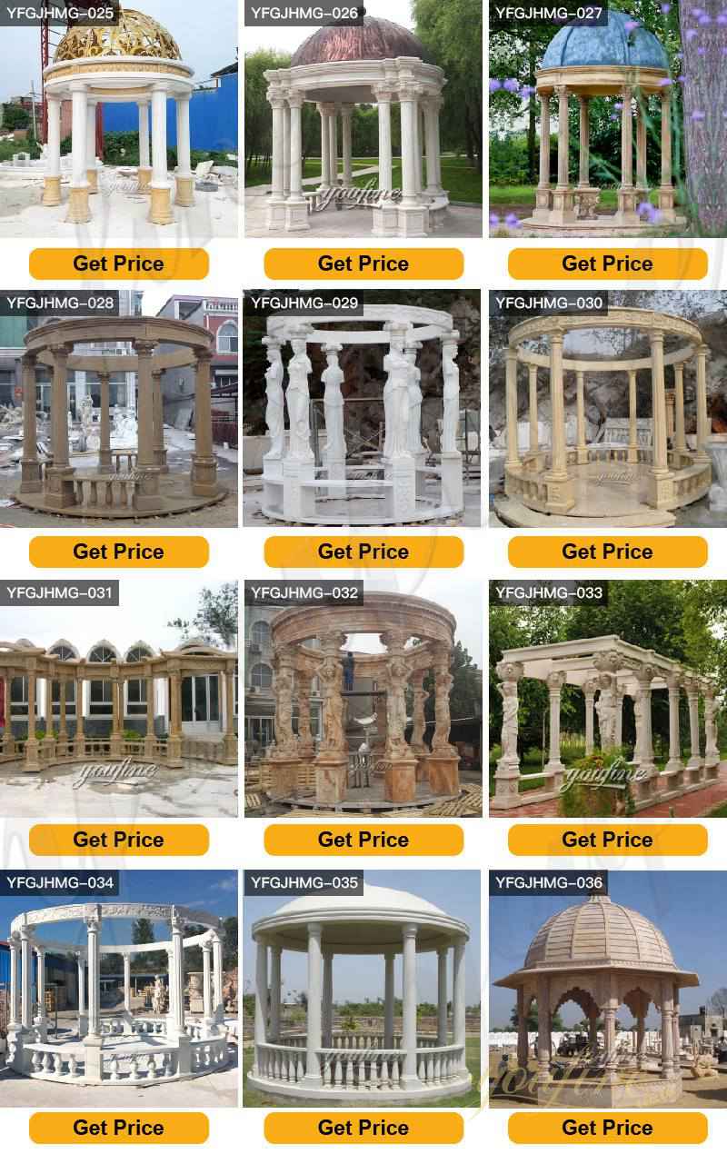 extra large gazebos made of natural marble