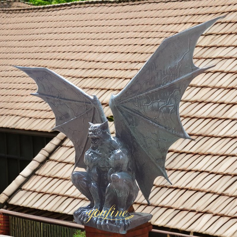 Gargoyle W Pot Statua Di Pietra |Gremlin Mitica Decorazione Da - Foto 9