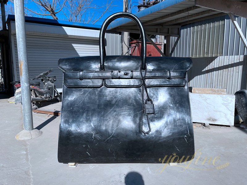 hand carved Birkin bag marble sculpture from YouFine