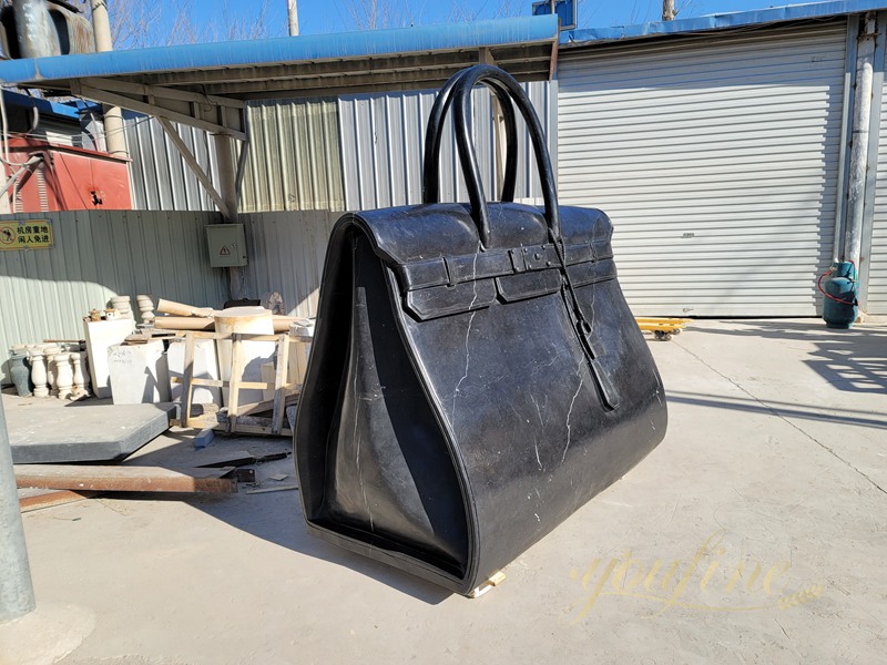 hand carved Birkin bag marble sculpture from YouFine