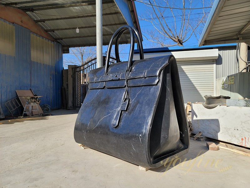 hand carved Birkin bag marble sculpture from YouFine