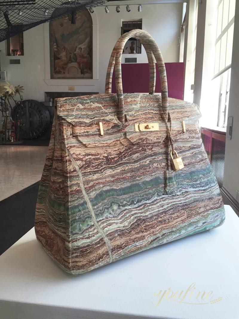 hand carved marble bag sculpture for sale