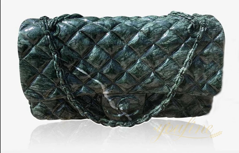 hand carved marble bag sculpture for sale