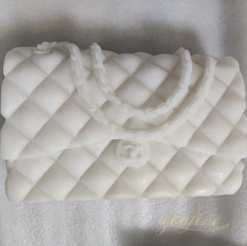 hand carved marble bag sculpture for sale