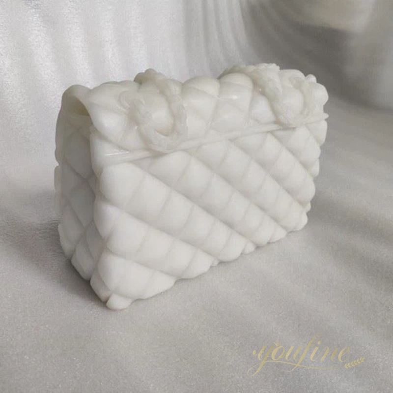 hand carved marble bag sculpture for sale
