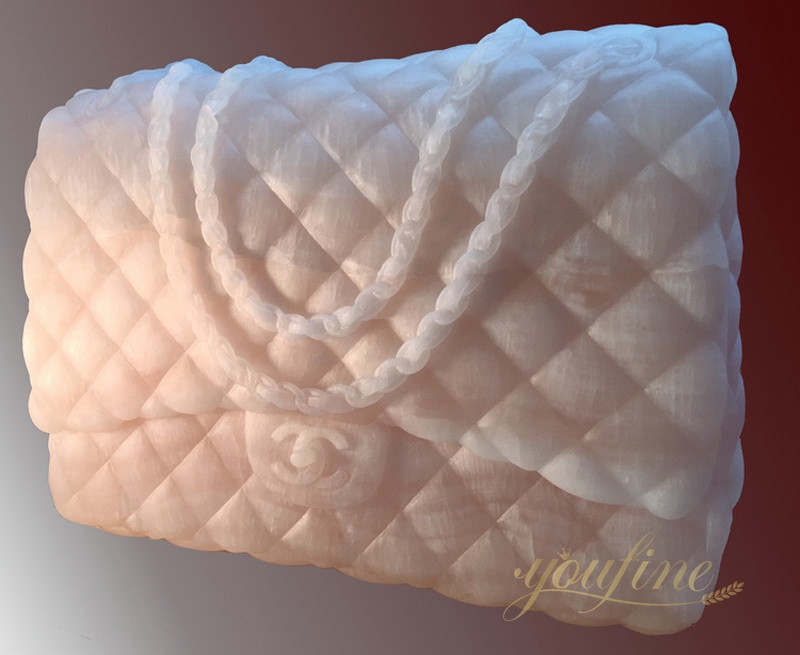 hand carved marble bag sculpture for sale