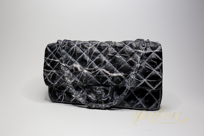 hand carved marble bag sculpture for sale