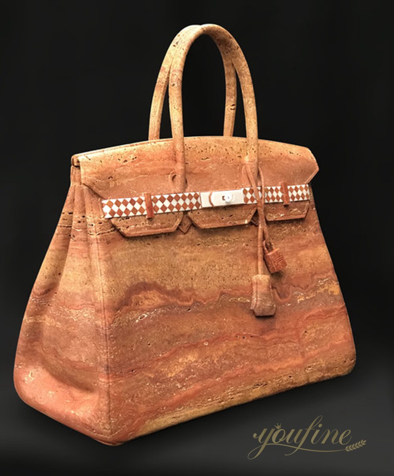 hand carved marble bag sculpture for sale