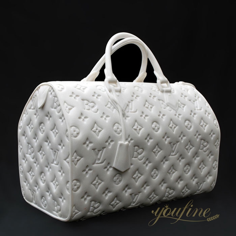 hand carved marble bag sculpture for sale
