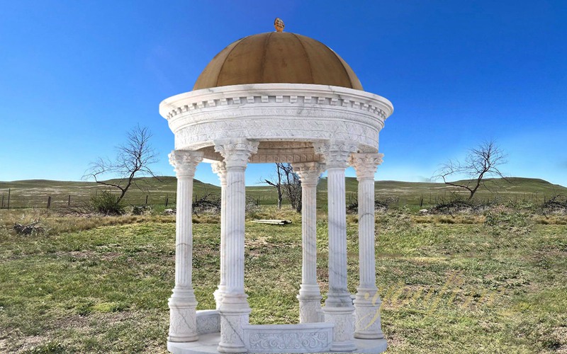 hand carved marble large outdoor gazebo