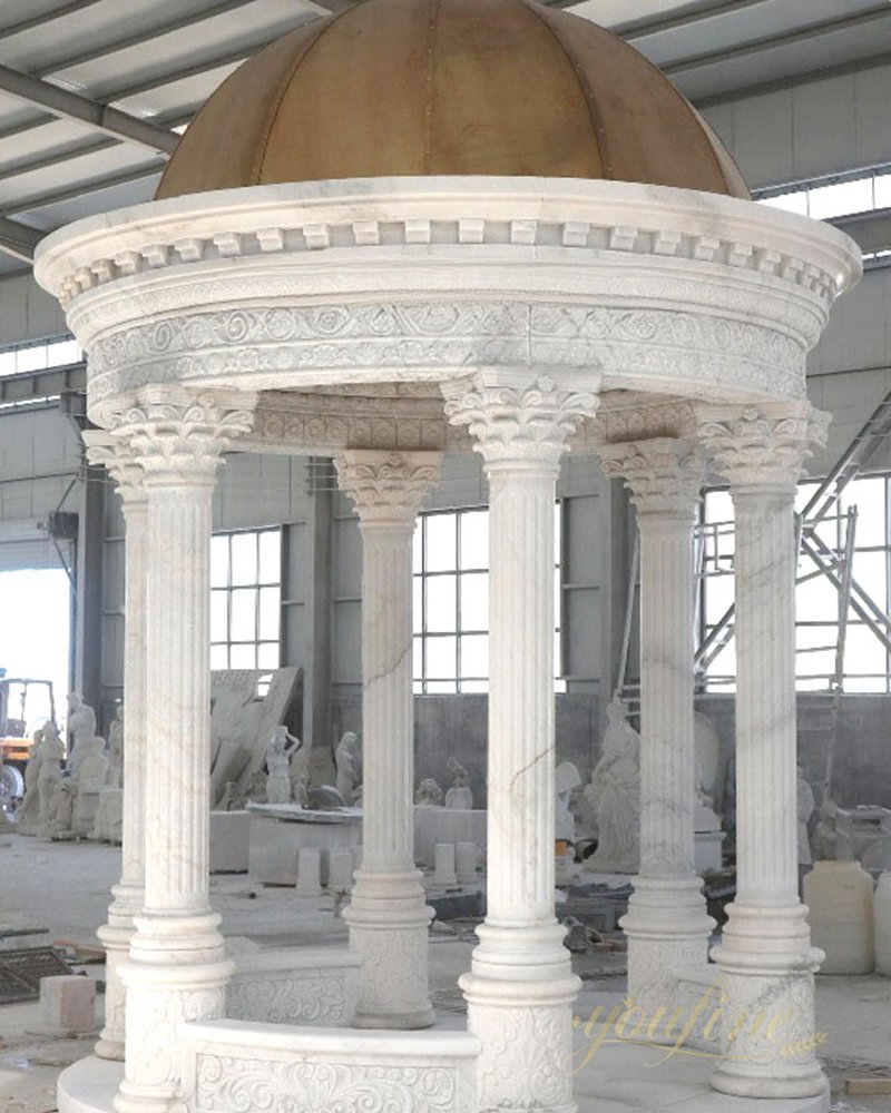 hand carved marble large outdoor gazebo