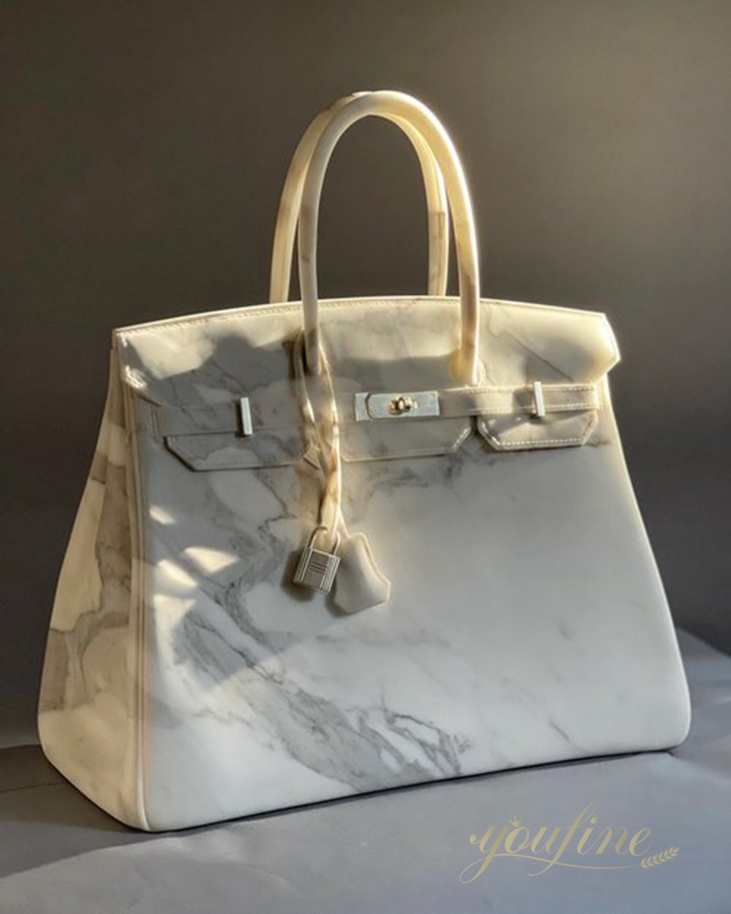 Marble hermes top bag