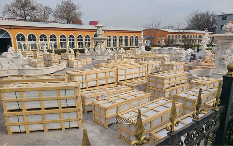 packing of marble fountain