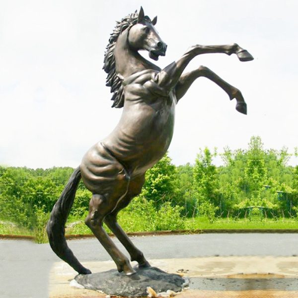 rearing horse statue