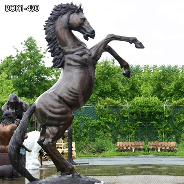 rearing horse statues