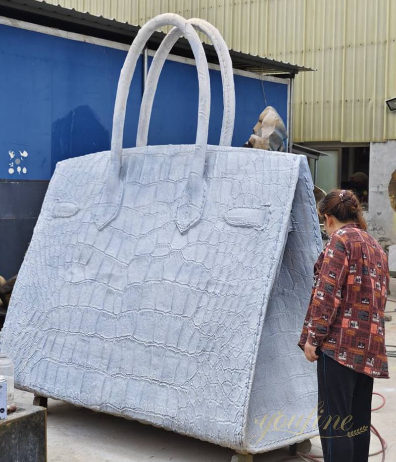 hand carved marble bag sculpture for sale