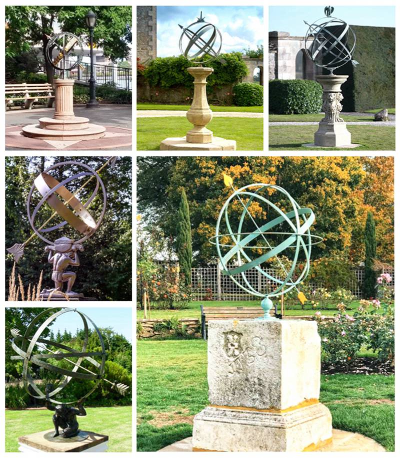 Antique-inspired armillary sphere