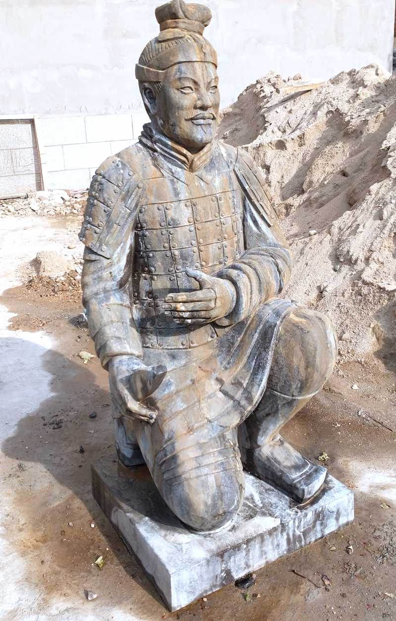 Antique marble terracotta warrior replica