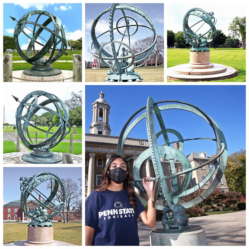 Astronomical instrument in bronze