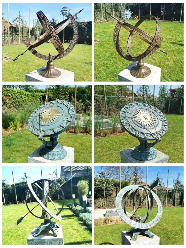 Best Unique Bronze Armillary Sphere Outdoor Garden Sundial Statue