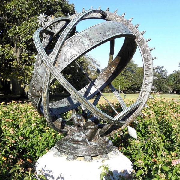 Best Unique Bronze Armillary Sphere Outdoor Garden Sundial Statue