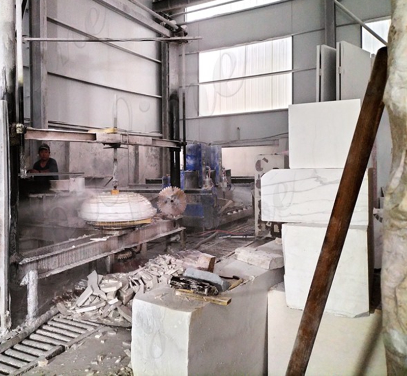 Cutting Marble Raw Materials
