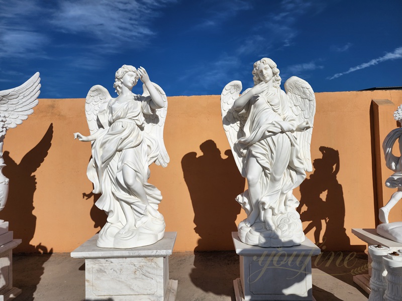 Front Door Angel Marble Statue