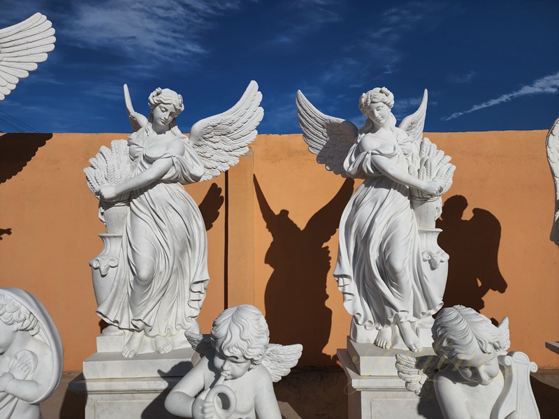 Front Door Angel Marble Statue