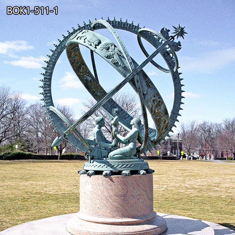 Best Unique Bronze Armillary Sphere Outdoor Garden Sundial Statue