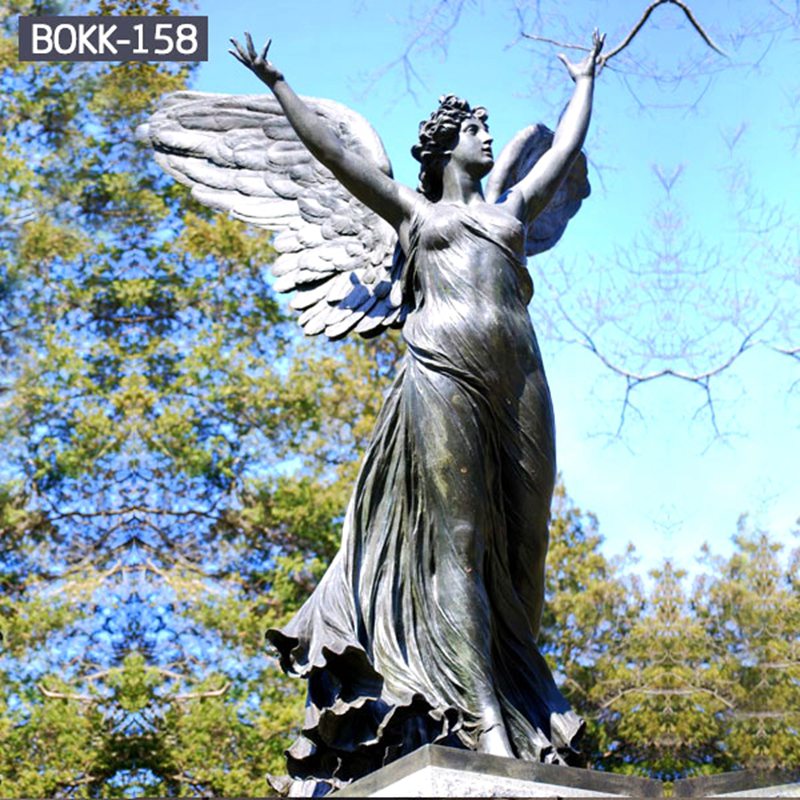 High Quality Life Size Casting Bronze Standing Angel Statue for Sale BOKK-158