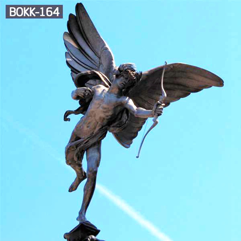Hot Sale Bronze Brass Angel with Big Wings Statue Metal Craft BOKK-164