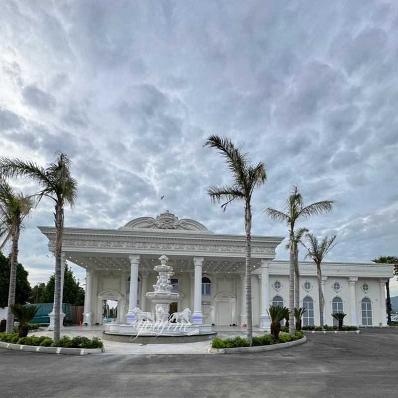 Marble Lion Water Fountain Outdoor artfeedback