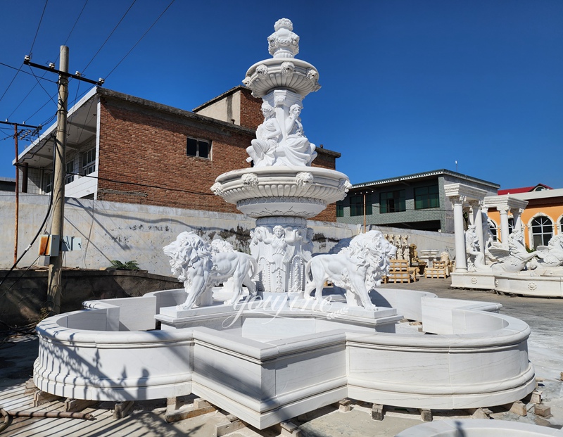 Marble Lion Water Fountain
