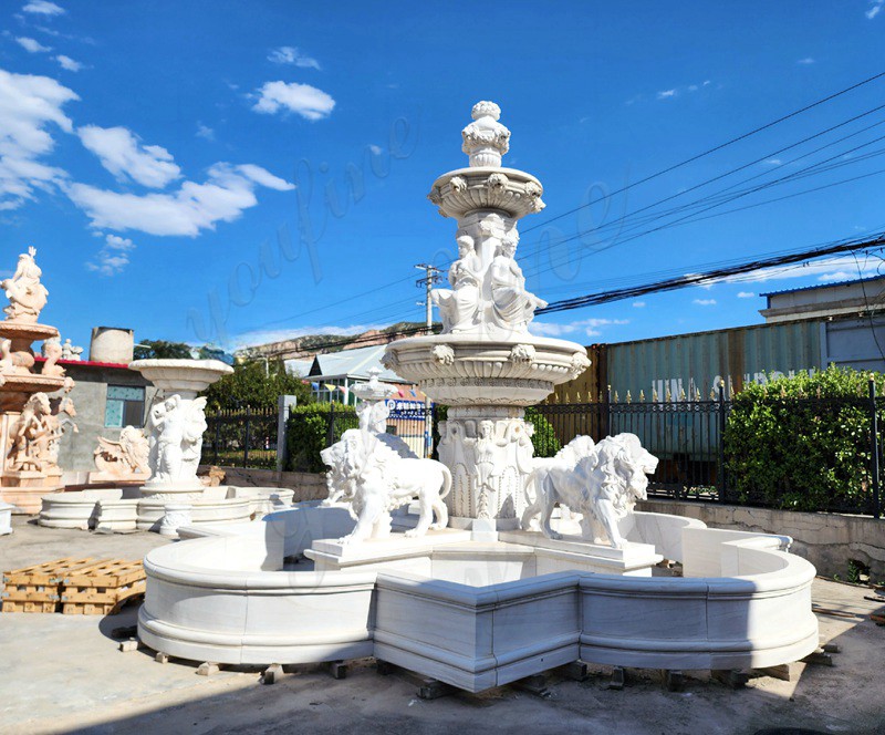 Marble Lion-inspired outdoor art