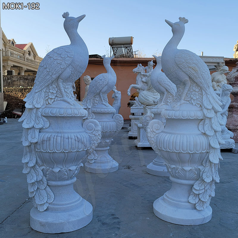 Marble Phoenix Bird Statue 2