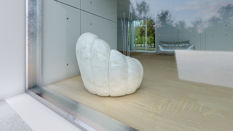 Modern Art Marble Sofa Sculpture for Sale