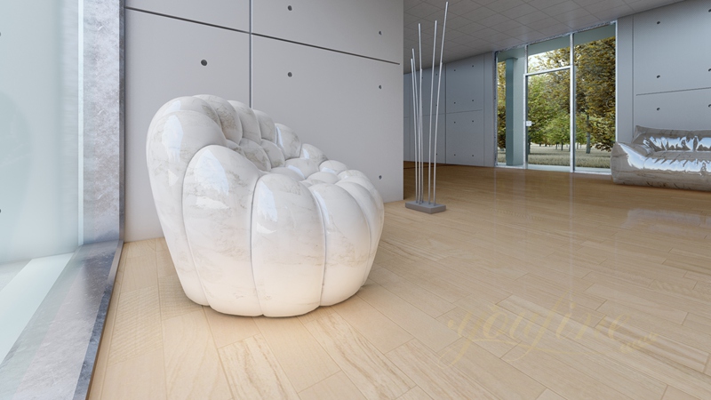 Modern Art Marble Sofa Sculpture for Sale