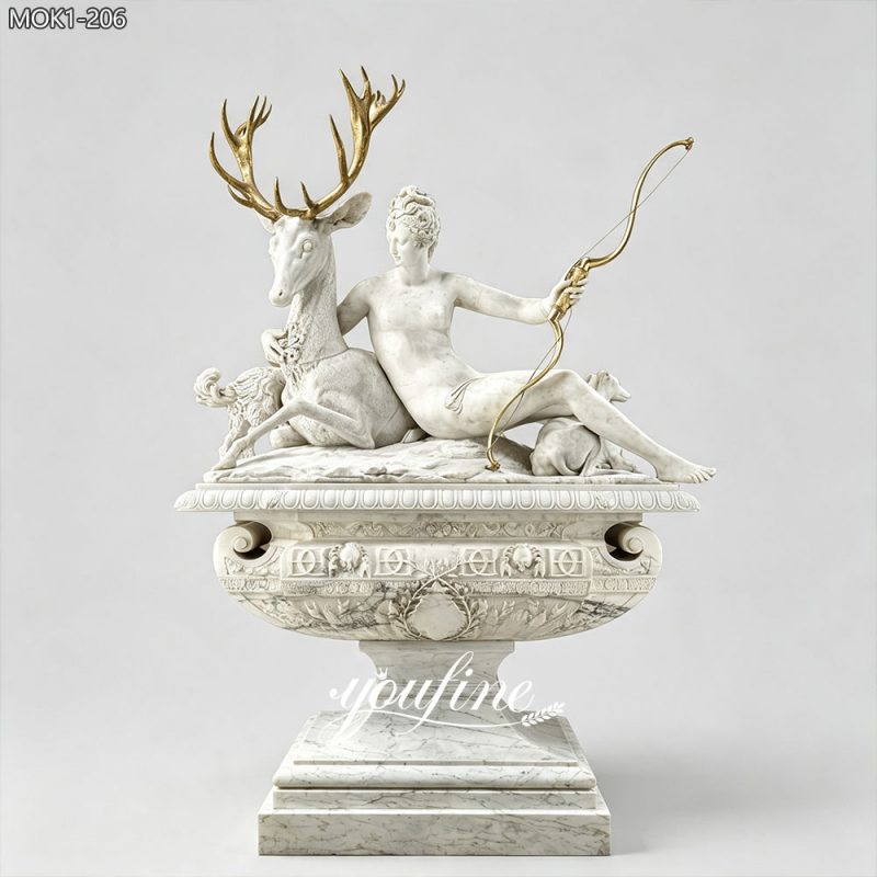 Natural Marble Fountain of Diana Sculpture for Sale MOK1-206