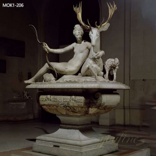 Natural Marble Fountain of Diana Sculpture for Sale MOK1-206