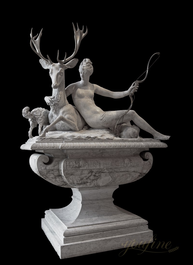 Natural Marble Fountain of Diana Sculpture for Sale MOK1-206