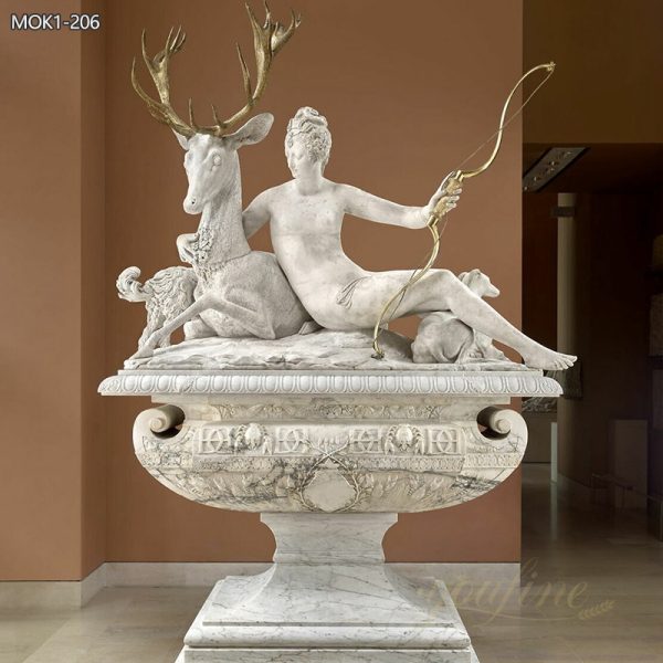 Natural Marble Fountain of Diana Sculpture for Sale MOK1-206