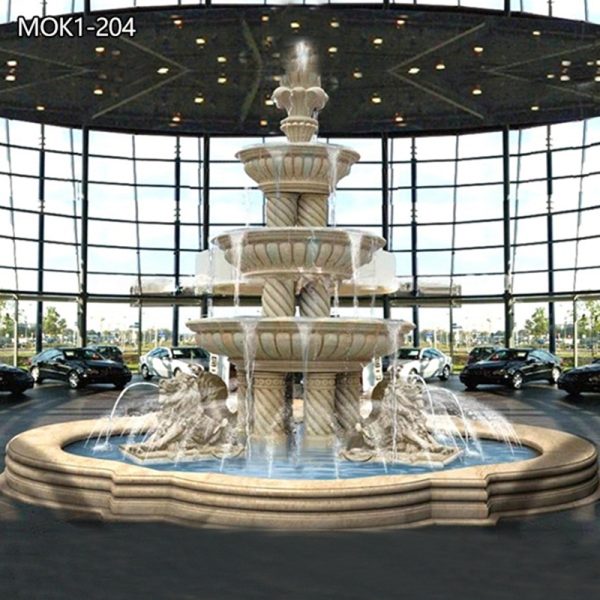 Outdoor lion water features