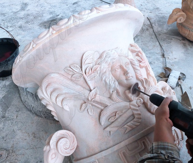 Polishing for White Marble Statue