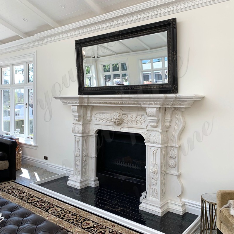 White Marble Georgian Fireplace Mantels Feedback from New Zealand Client