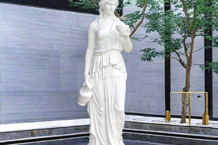 White Marble Greek Hebe Goddess Statue for Garden MOKK-934