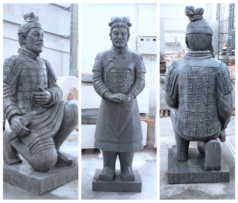 black marble terracotta warrior replica