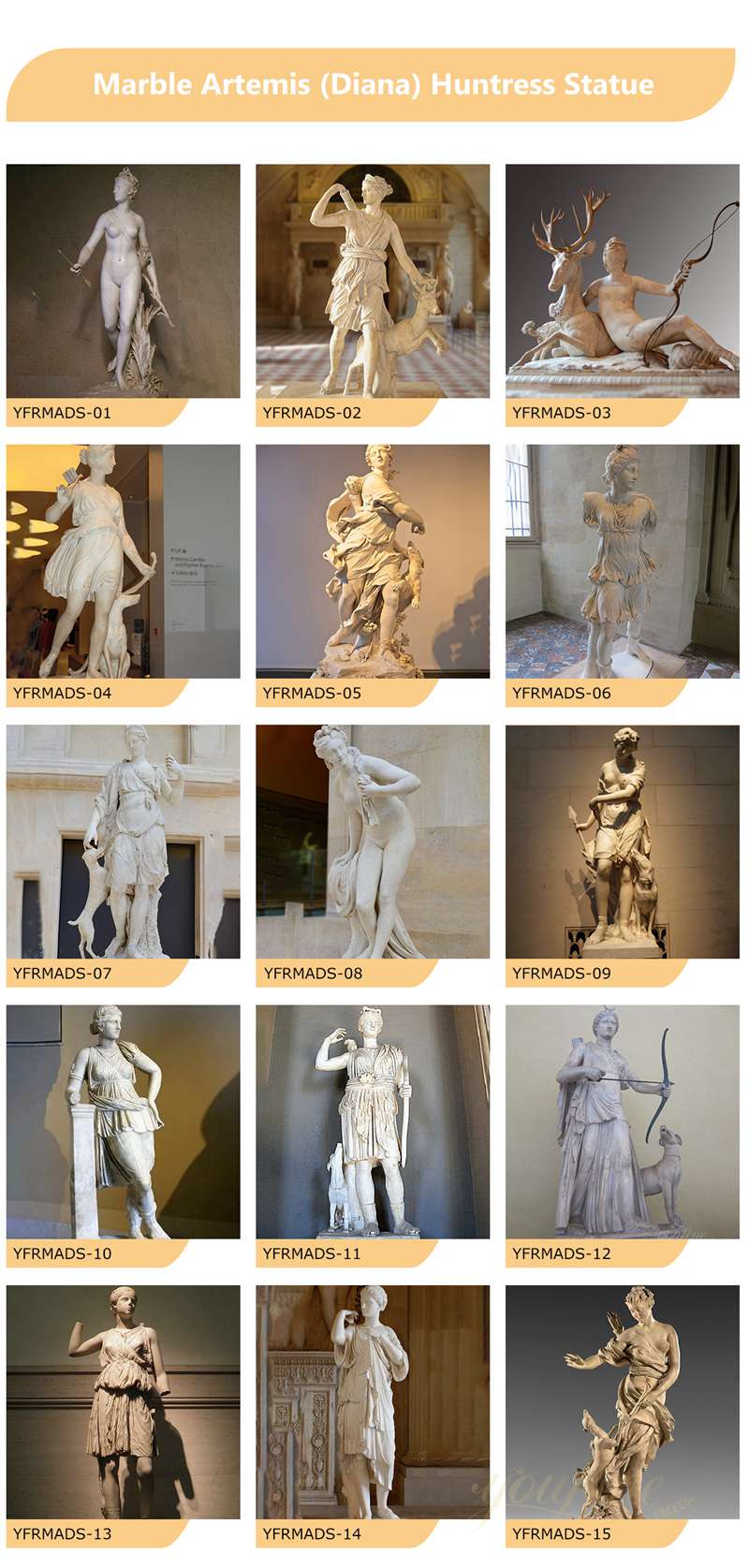 goddess marble Diana statue