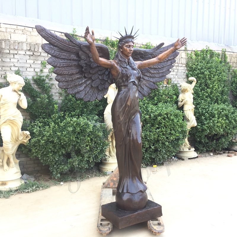 Angel statue bronze for garden drcor