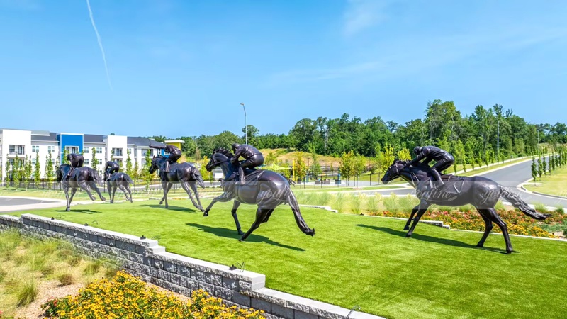 Bronze Racing Horses