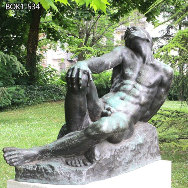 Bronze Recumbent Male Nude Statue